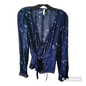 Gentlefawn guaze wrap navy top Size XS